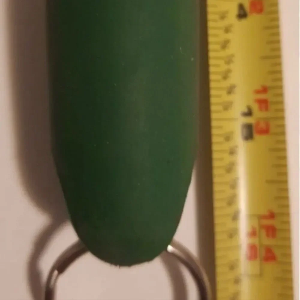 Meat Fork Coleman BBQ Grill Tool Green Handle Stainless Steel kitchen vtg